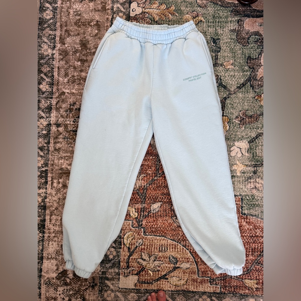 Women's Light Blue Cozy Jogger Pants - Everyday Comfort